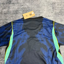 Conjunto Infantil Brasil Azul Camisa e Short – Uniforme Esportivo de Futebol