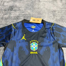 Conjunto Infantil Brasil Azul Camisa e Short – Uniforme Esportivo de Futebol