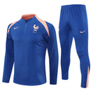Conjunto de Treino França Infantil Azul – Agasalho Esportivo com Blusa de Manga Longa e Calça Dry Fit