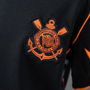 Conjunto Infantil Corinthians Preto e Laranja – Uniforme de Futebol com Camisa e Shorts