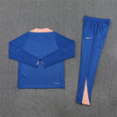 Conjunto de Treino França Infantil Azul – Agasalho Esportivo com Blusa de Manga Longa e Calça Dry Fit