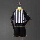 Conjunto Infantil Santos FC Listrado Preto e Branco 2025 – Uniforme Completo Infantil | Camisa e Short