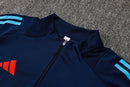 Conjunto de Treino Flamengo Azul Marinho 2025 – Blusa Manga Longa com Zíper e Calça Esportiva