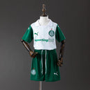 Conjunto Infantil Palmeiras Branco e Verde 2025 – Camisa e Short | Uniforme Esportivo Infantil