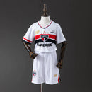 Conjunto Infantil São Paulo FC Branco 2025 – Camisa + Short | Uniforme Esportivo Infantil