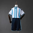 Kit Infantil Argentina Azul e Branco 2025/26 – Uniforme Completo Camisa + Shorts