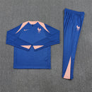 Conjunto de Treino França Infantil Azul – Agasalho Esportivo com Blusa de Manga Longa e Calça Dry Fit