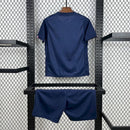 Conjunto Infantil PSG Home Azul-Marinho – Uniforme de Futebol com Camisa e Shorts